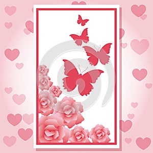 Womens day pink card