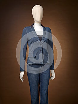 Womens jacket isolated on a brown background