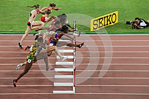 Womens 100 metres hurdles final at IAAF World Championships in Beijing, China