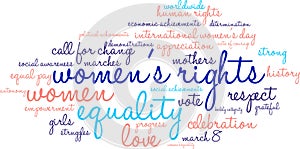 Womens Rights Word Cloud photo