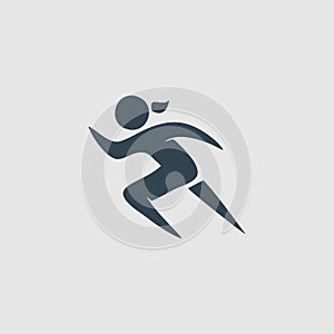 The womens run illustration logo