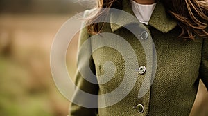 Womenswear autumn winter clothing and accessory collection in the English countryside fashion style, classic look photo
