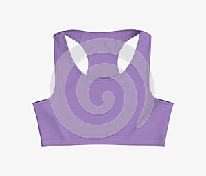 Womenâ€™s sports bra mockup in front and side views, design presentation for print, 3d illustration