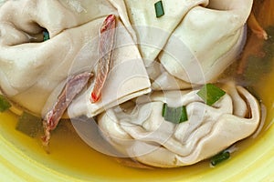 Won Ton Soup in a Bowl photo