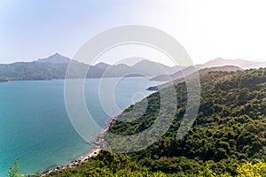 The wondefull view on the tracking path in the Sai Kung East Country Park in Hong Kong