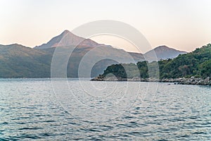 The wondefull view on the tracking path in the Sai Kung East Country Park in Hong Kong