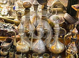 Wonder golden lamp in the grand bazaar