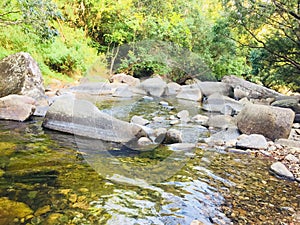 Wonder of srilanka nature river with rocks