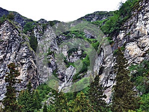 Wonderful Alpine ambiance around the top of Pizol in the mountain range Glarus Alps