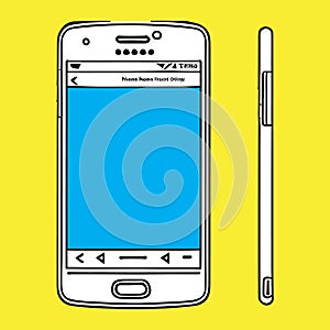 A Wonderful Android mobile phone illustration Vector Art Design