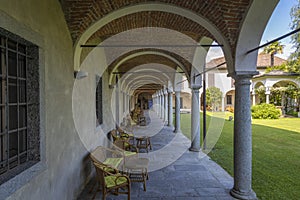 Wonderful architecture at an old Monastery at the Lago Maggiore in Verbania, Italy