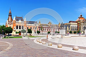 Wonderful architecture in Union Square, Oradea, Bihor county, Romania.