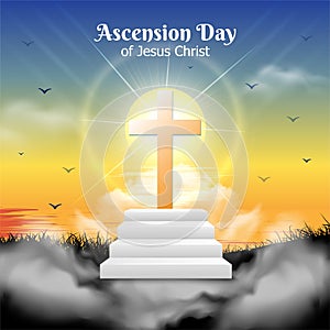 Wonderful Ascension Day of Jesus Christ design vector illustration