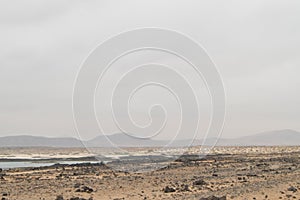 Wonderful Bay Full Of Volcanic Stones In Bajo Ballena. July 8, 2013. El Cotillo La Oliva Fuerteventura Canary Islands. Nature