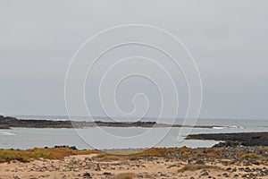 Wonderful Bay Full Of Volcanic Stones In Bajo Ballena. July 8, 2013. El Cotillo La Oliva Fuerteventura Canary Islands. Nature