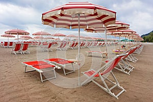 Wonderful beach in Liguria, Italy