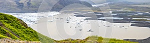 Wonderful and big Skaftafellsjokull glacier near Skaftafell on S