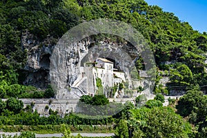 A wonderful building in a rocky inlet of the Amalfi coast