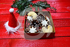 Wonderful christmas decoration with delicious christmas cookies