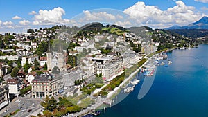 Wonderful city of Lucerne drom above