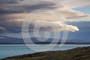 Wonderful clouds over Lake Pukaki, New Zealand