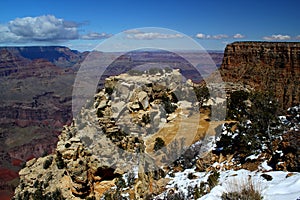 Wonderful day: Fresh Winter Snow At Grand Canyon National Park / Arizona / USA