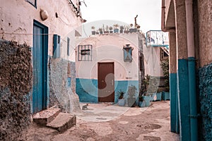 Wonderful doors in the historic streets of Taghazout Morocco