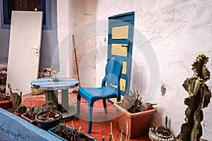 Wonderful doors in the historic streets of Taghazout Morocco