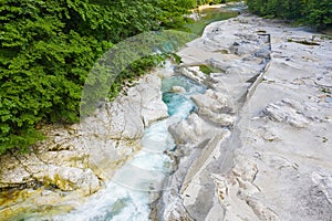 Wonderful drone view of the Serio river photo