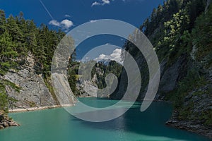 Wonderful exploration tour through the mountains of Switzerland. - Solis Reservoir/Switzerland photo