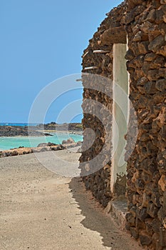 Wonderful home with turquoise sea in Isla de Lobos, Fuerteventura, Spain photo