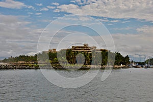 Wonderful island view from the sea