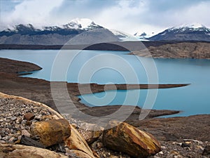 Wonderful lake and glacier view