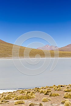 A wonderful lake and mountain view photo