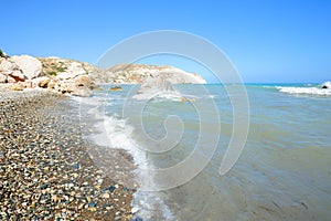 Wonderful landscape of Aphrodite bay in Cyprus photo