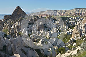 Wonderful landscape of Cappadocia in Turkey near Gereme.