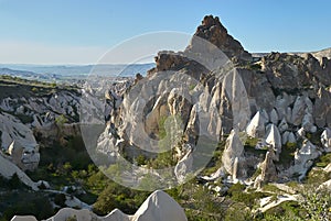 Wonderful landscape of Cappadocia in Turkey near Gereme.