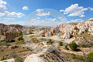 Wonderful landscape of Cappadocia in Turkey near Gereme.