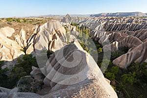 Wonderful landscape of Cappadocia in Turkey near Gereme.