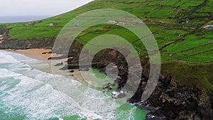 Wonderful landscape at Dingle Peninsula in Ireland - aerial view