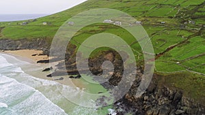 Wonderful landscape at Dingle Peninsula in Ireland aerial view