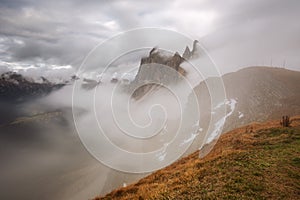 Wonderful landscape of the Dolomites Alps