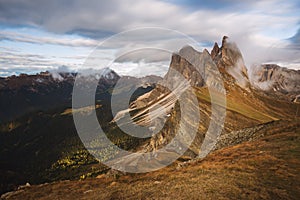 Wonderful landscape of the Dolomites Alps