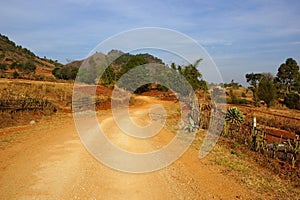 Wonderful landscape between Kalaw and Inle lake in