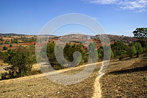 Wonderful landscape between Kalaw and Inle lake in