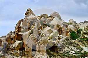 Wonderful mountain landscape in Cappadocia, Turkey