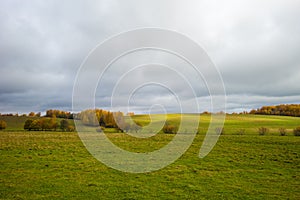 Wonderful Nature Landscape. Counryside. Rainy day