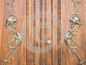 Wonderful old italian door carved on wood