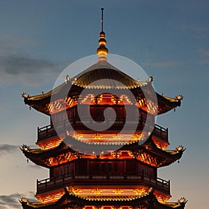 Wonderful Pagoda at Night