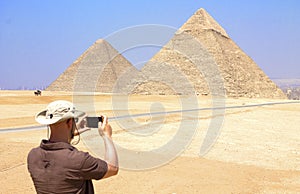 The wonderful Pyramids of Giza in Cairo, Egypt